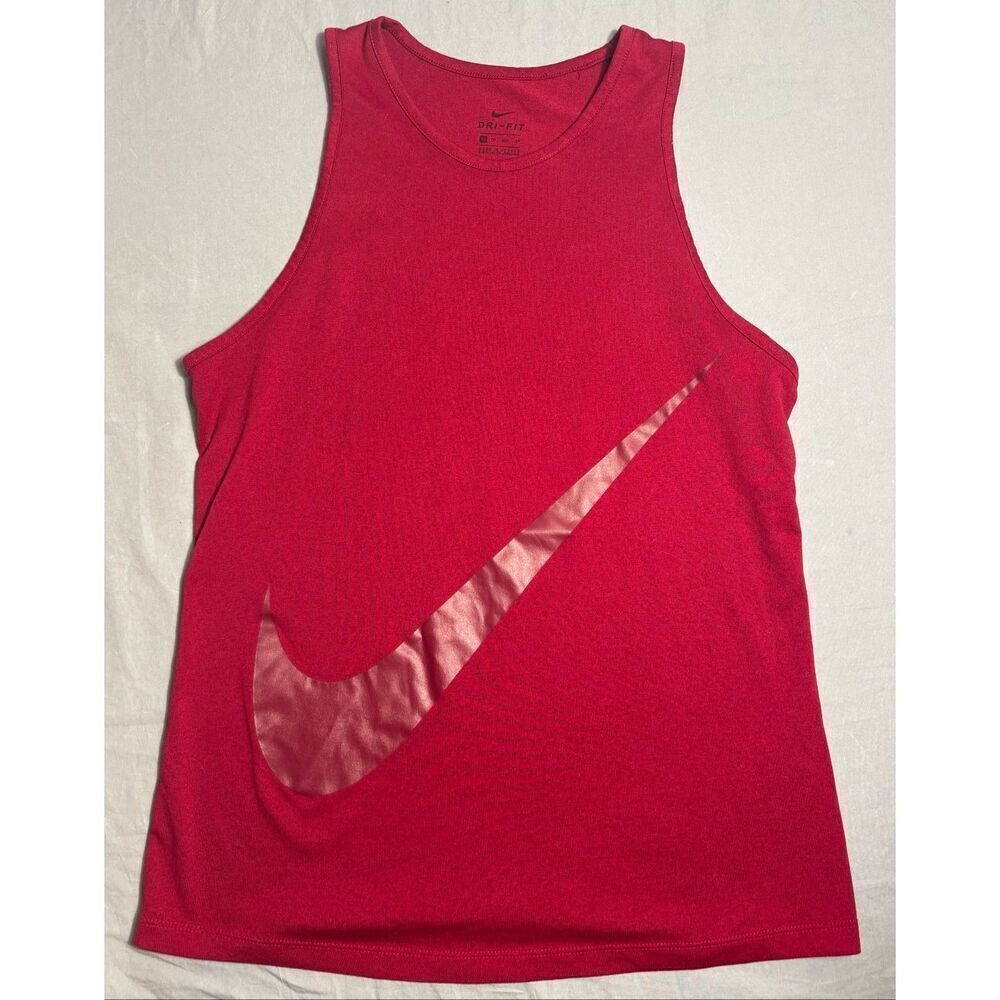 Nike Womens Tank Top XS Red Sleeveless Activewear Yoga Running Jogging Workout